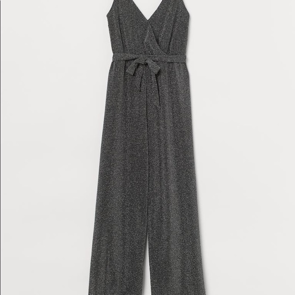 H&M Metallic Sleeveless Jumpsuit NWT Size S - Picture 2 of 4